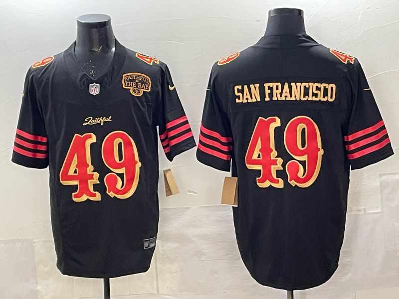 Men 2025 San Francisco 49ers #49 San francisco black 5th generation Nike Limited NFL Jersey style 001->san francisco 49ers->NFL Jersey